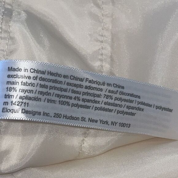 Eloquii‎ Womens Dress Pants 16 Cream Wide Leg Crochet Cutout Resort Coastal Chic - Picture 7 of 10